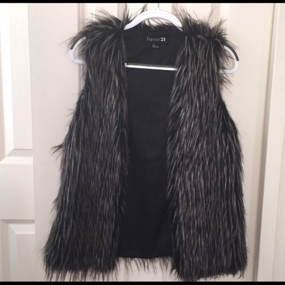 Faux fur vest